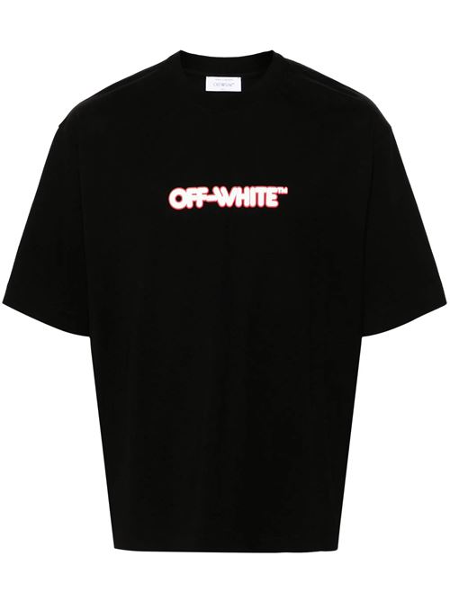 Black cotton t-shirt OFF WHITE | OMAA120F24JER00E1001